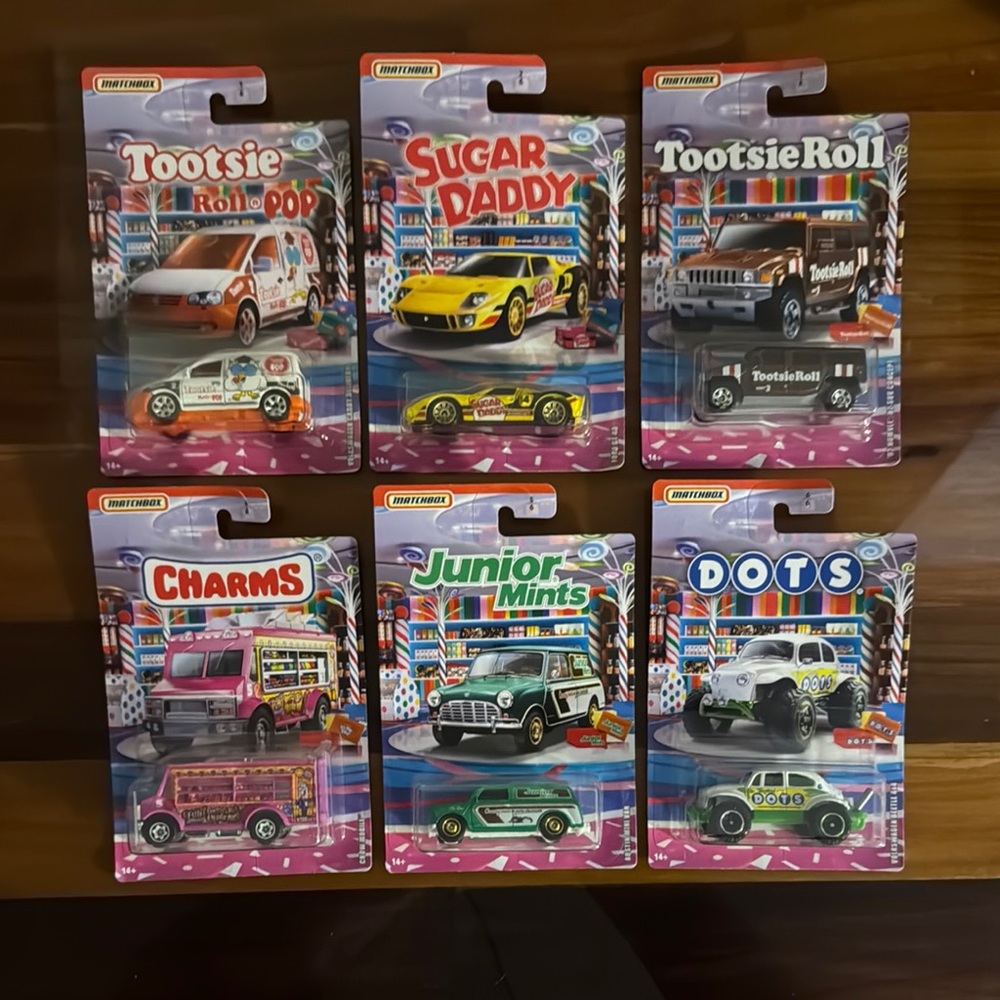 Matchbox 2019 Candy Theme Cars Set of 6